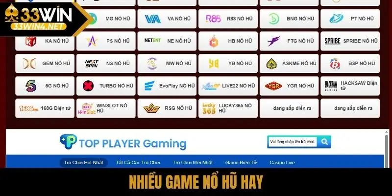 Nhiều game nổ hũ hay